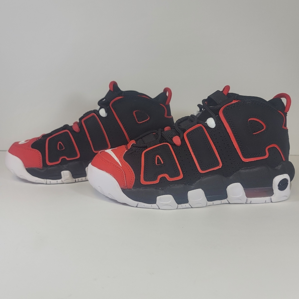 Nike Air More Uptempo 96 GS Black FB1344-001 Basketball Big Kids Sizes - Picture 2 of 9